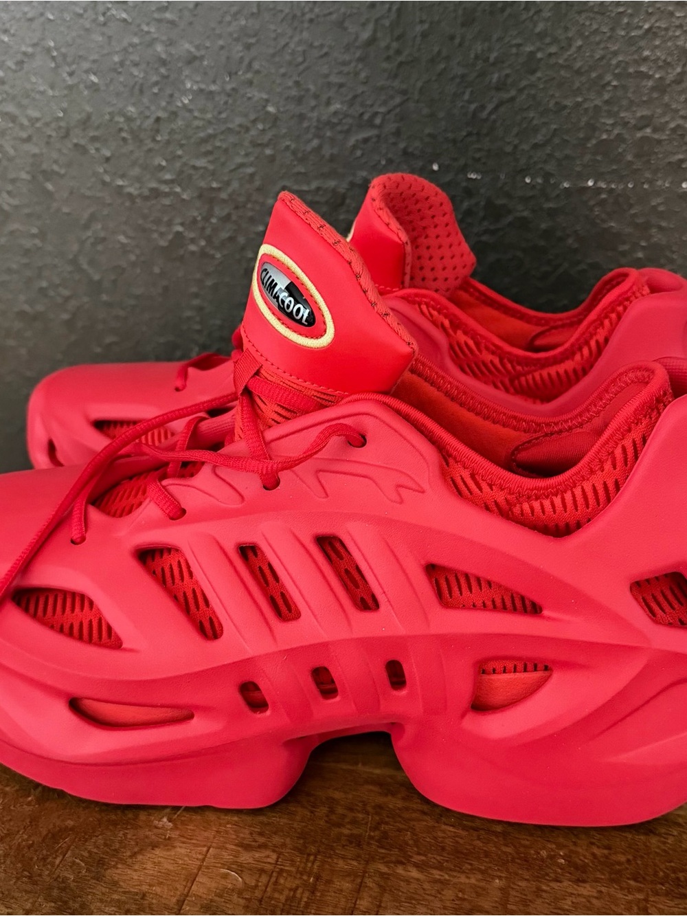 Adidas Red Men's Climacool Style Sneakers - Picture 3 of 5
